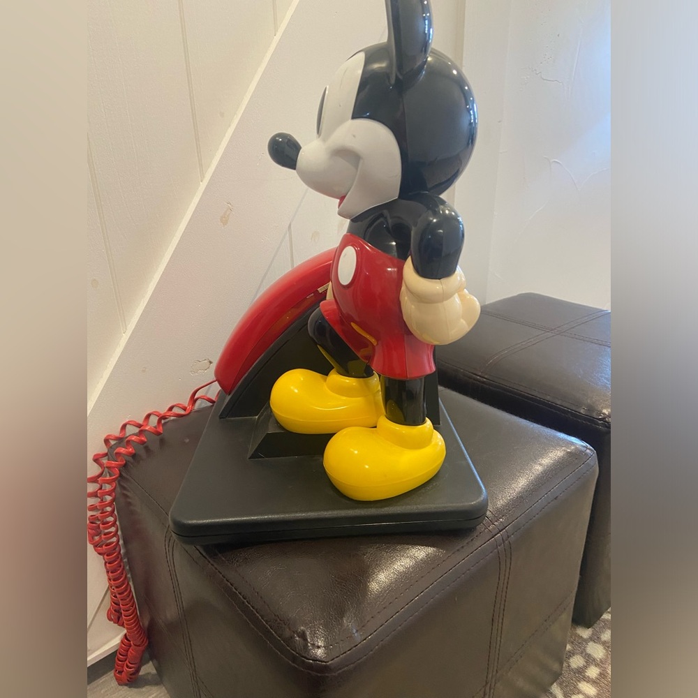 Disney Mickey Mouse Red and Black Telephone - Picture 6 of 9